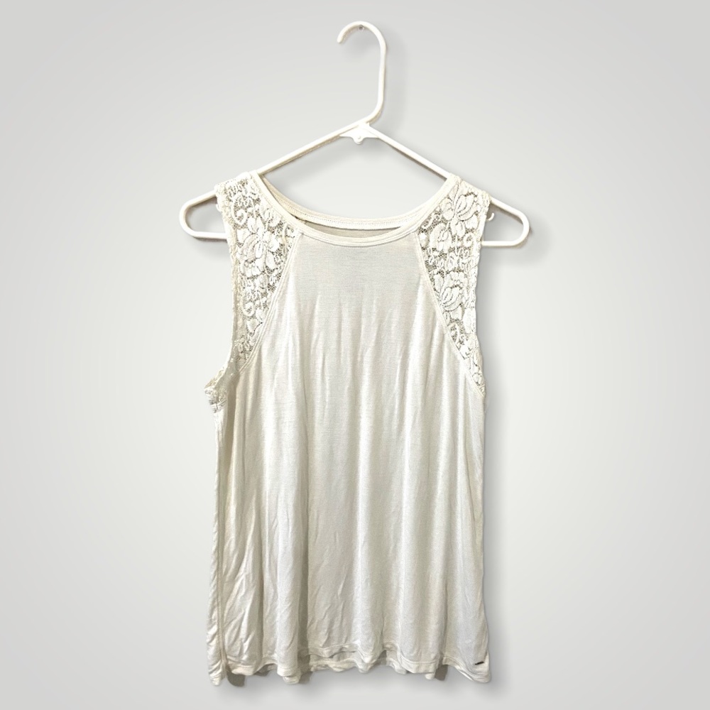 American Eagle Soft & Sexy White Lace Tank